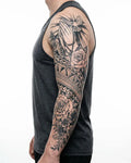 Praying Hands, Dove & Tribal Roses Sleeve